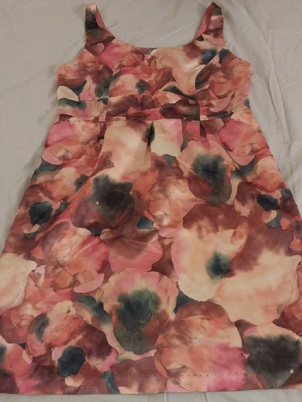 Merona Floral Midi Dress in Pink, Peach, Blue and Cream